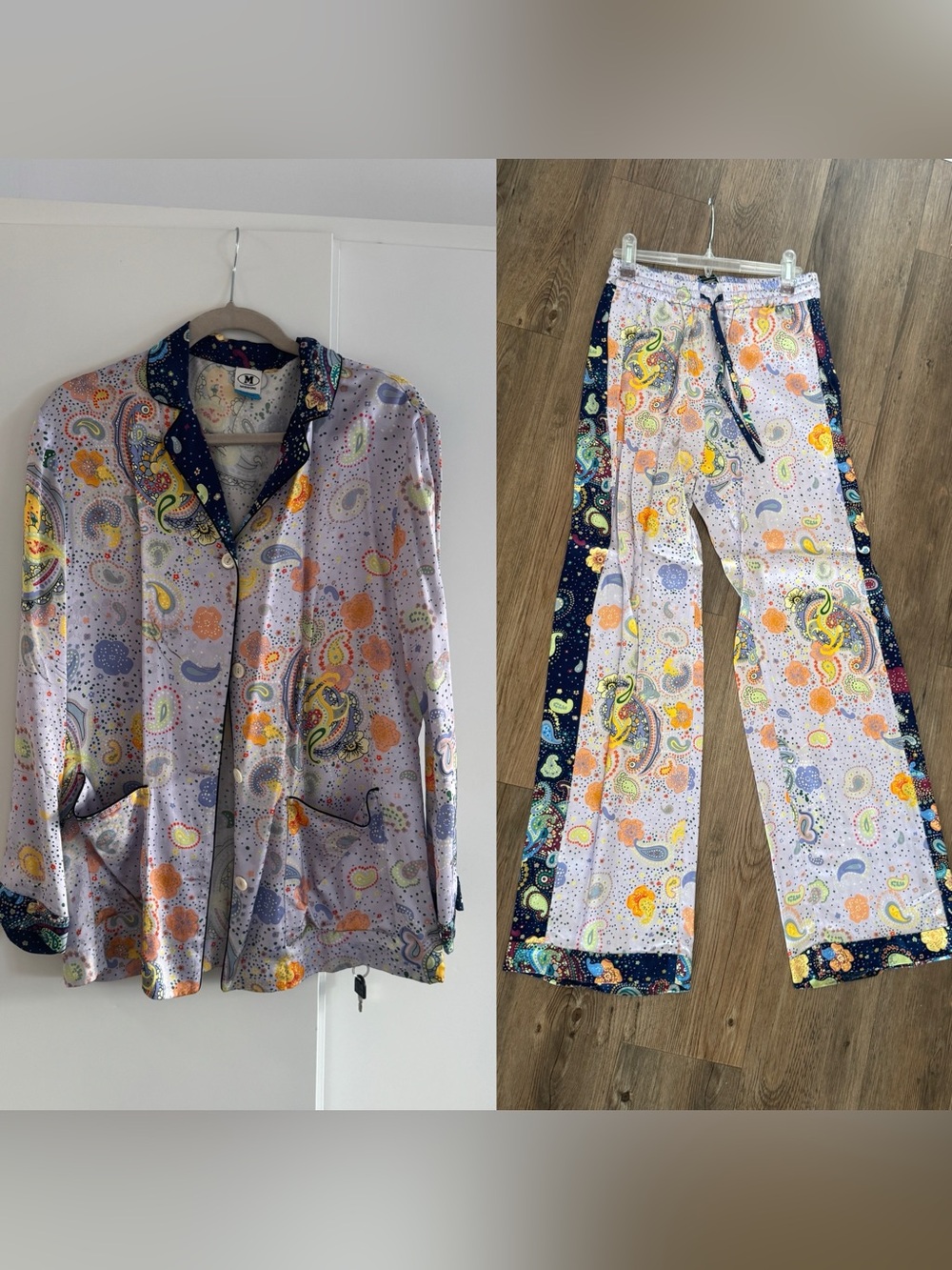 Missoni silk Paisley pajama set